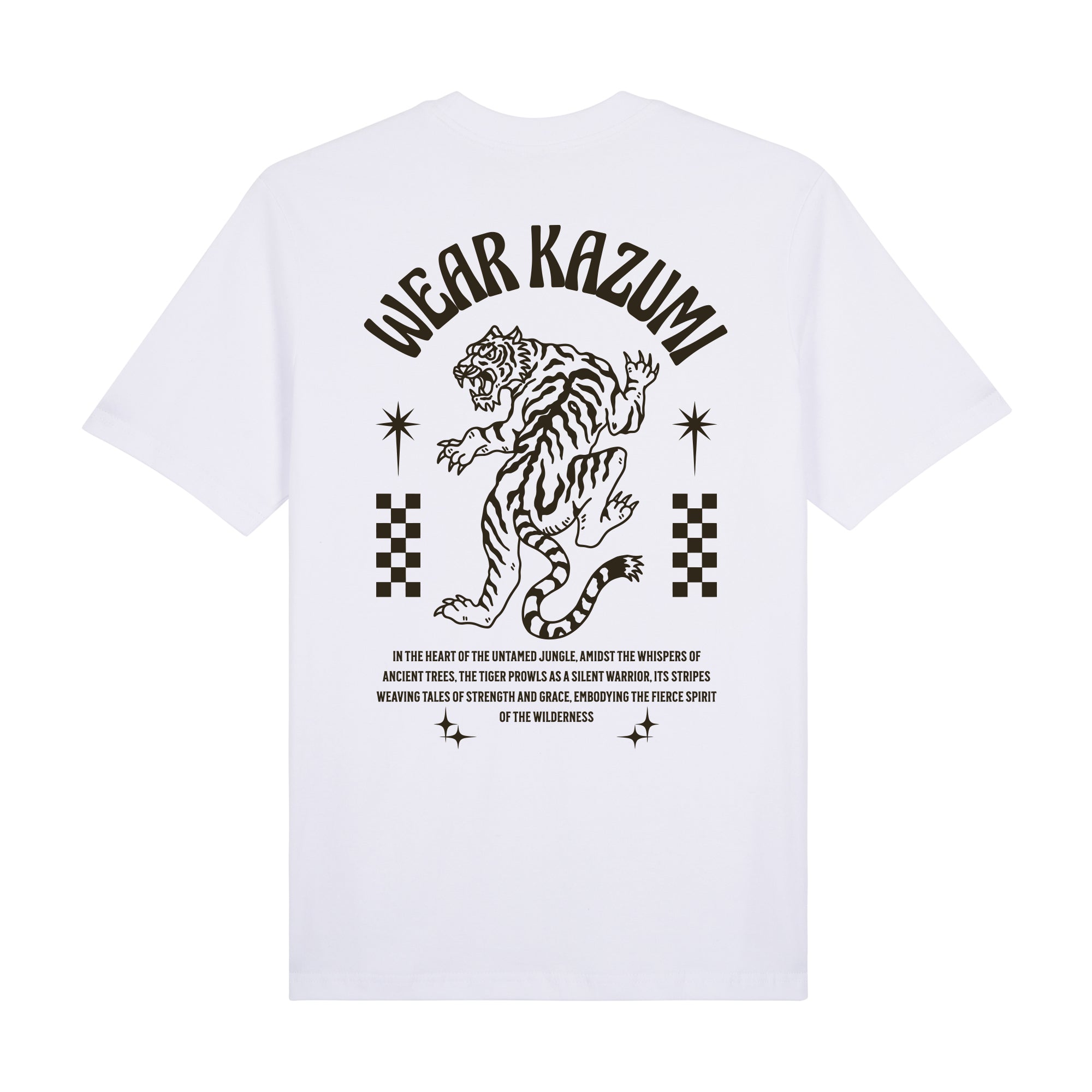 Tiger Premium T-Shirt — White Back | Wear Kazumi