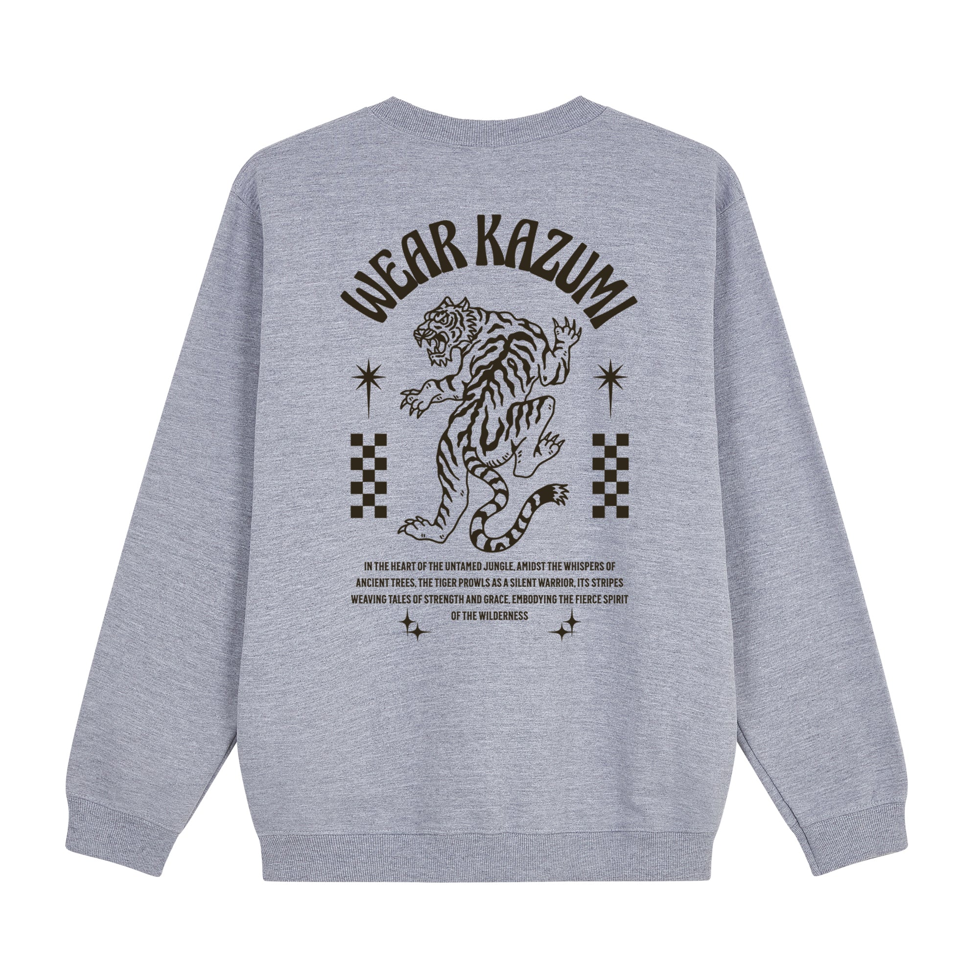 Tiger Sweatshirt — Gray Back | Wear Kazumi