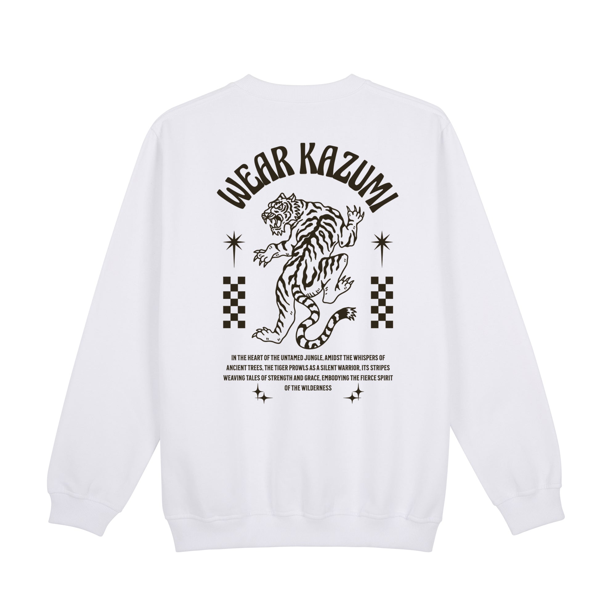Tiger Sweatshirt — White Back | Wear Kazumi
