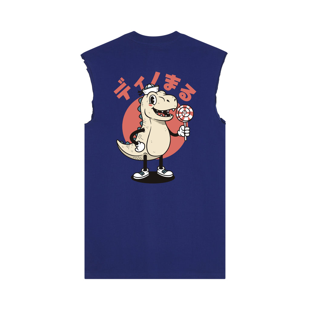 Torekkusu Muscle Tee — Blue Back | Wear Kazumi