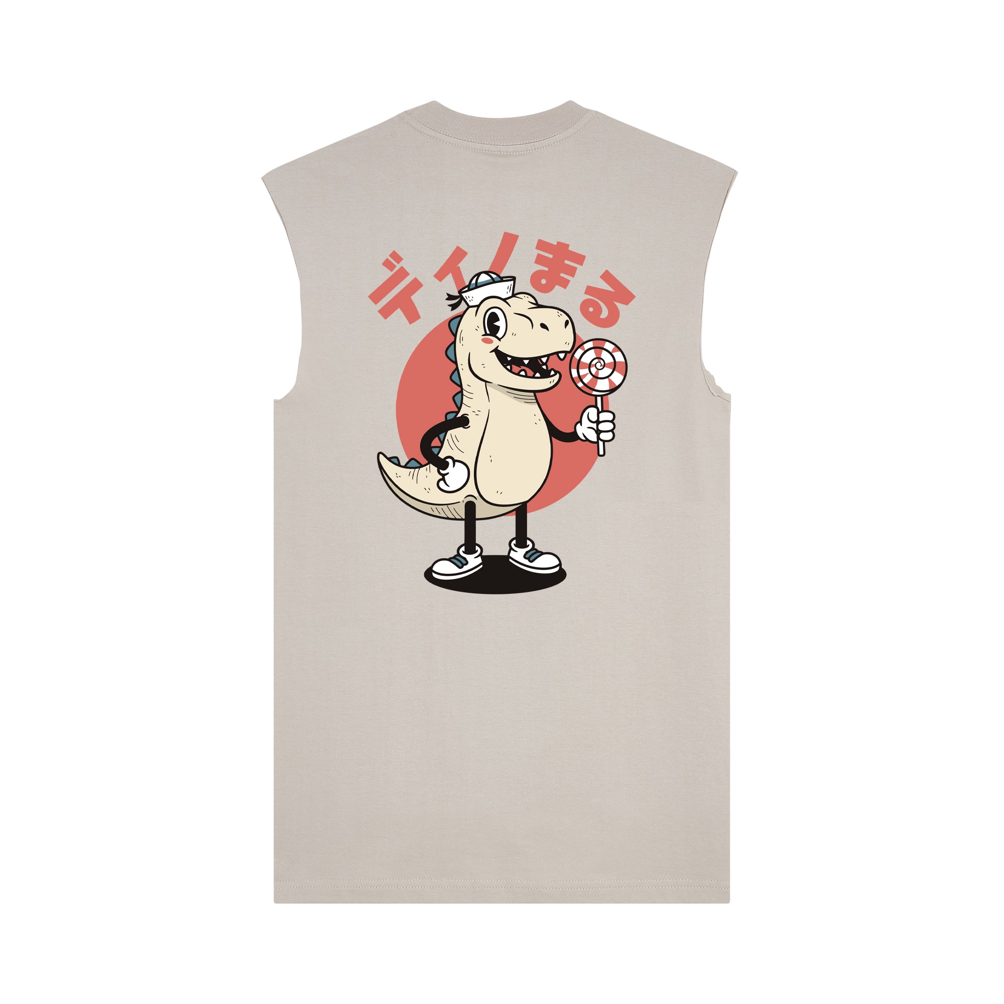 Torekkusu Muscle Tee — Oat Back | Wear Kazumi