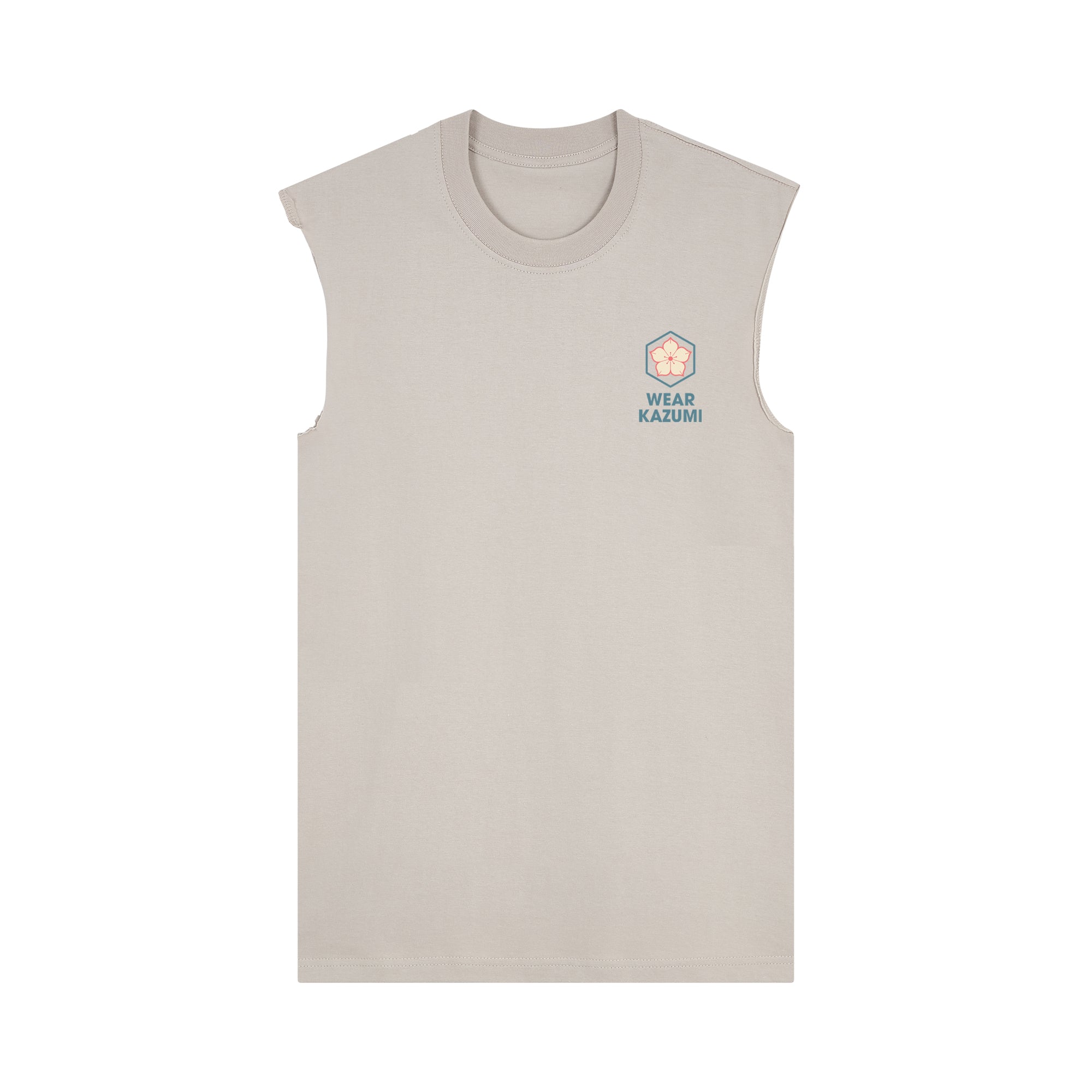 Torekkusu Muscle Tee — Oat Front | Wear Kazumi