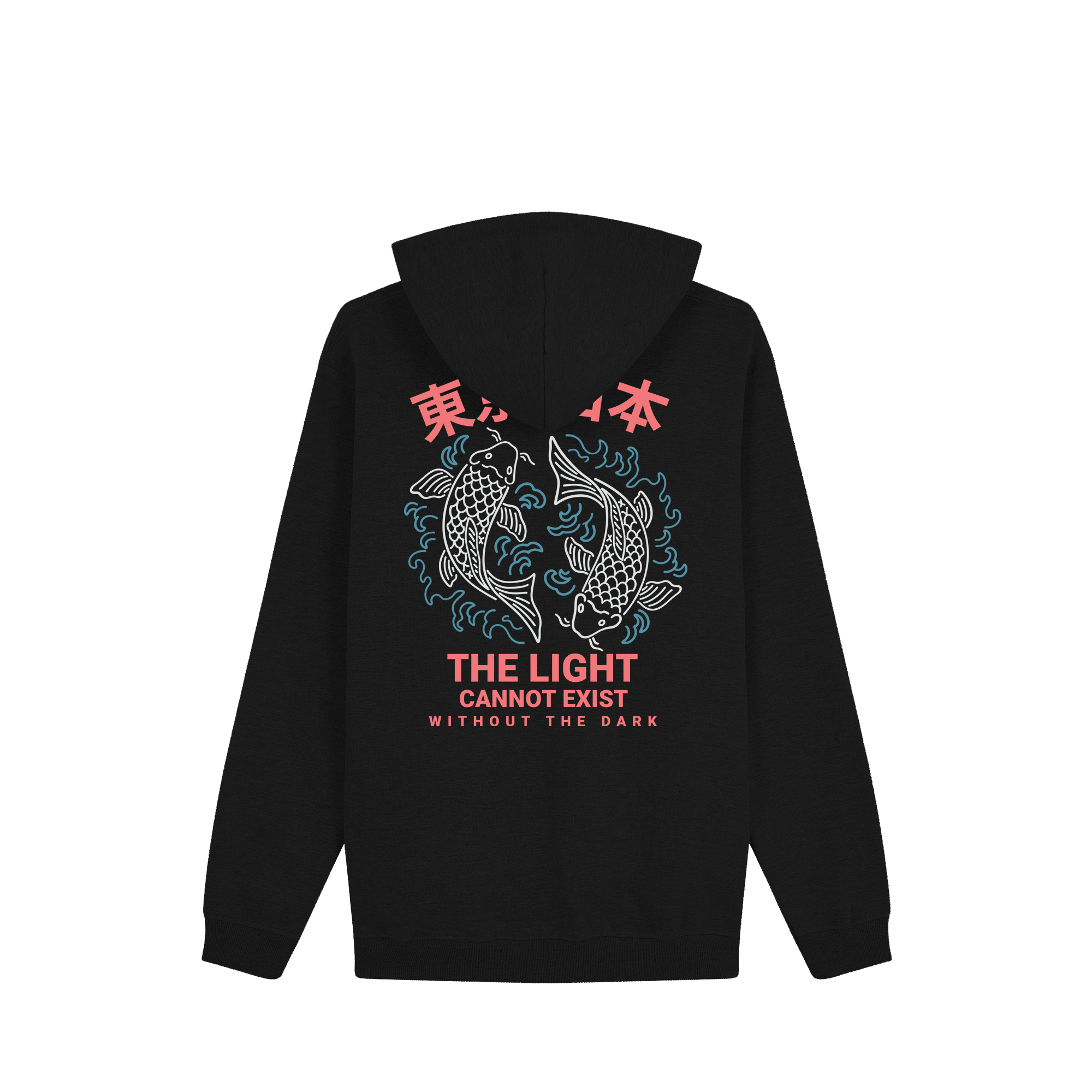 Twin Koi Hoodie — Black Back | Wear Kazumi