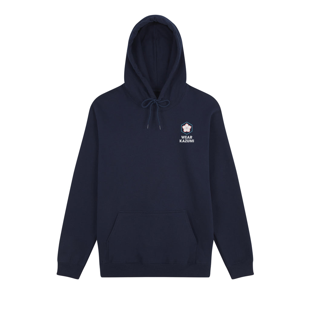 Twin Koi Hoodie — Navy Front | Wear Kazumi
