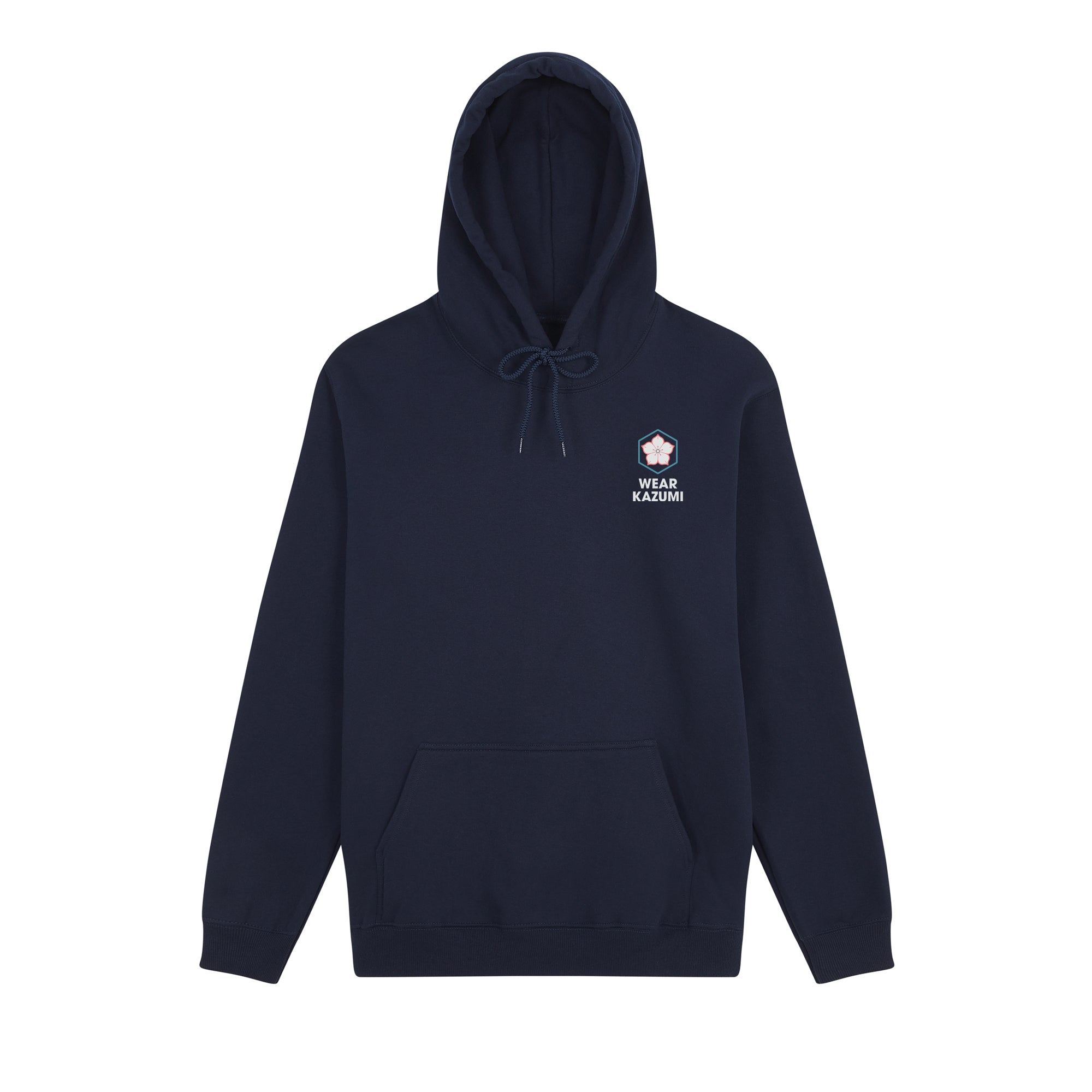 Twin Koi Hoodie — Navy Front | Wear Kazumi