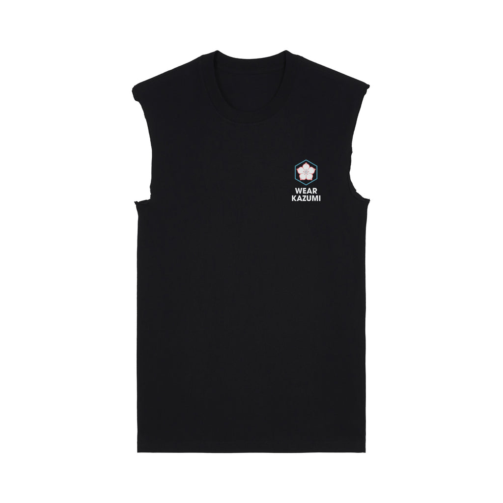 Twin Koi Muscle Tee — Black Front | Wear Kazumi