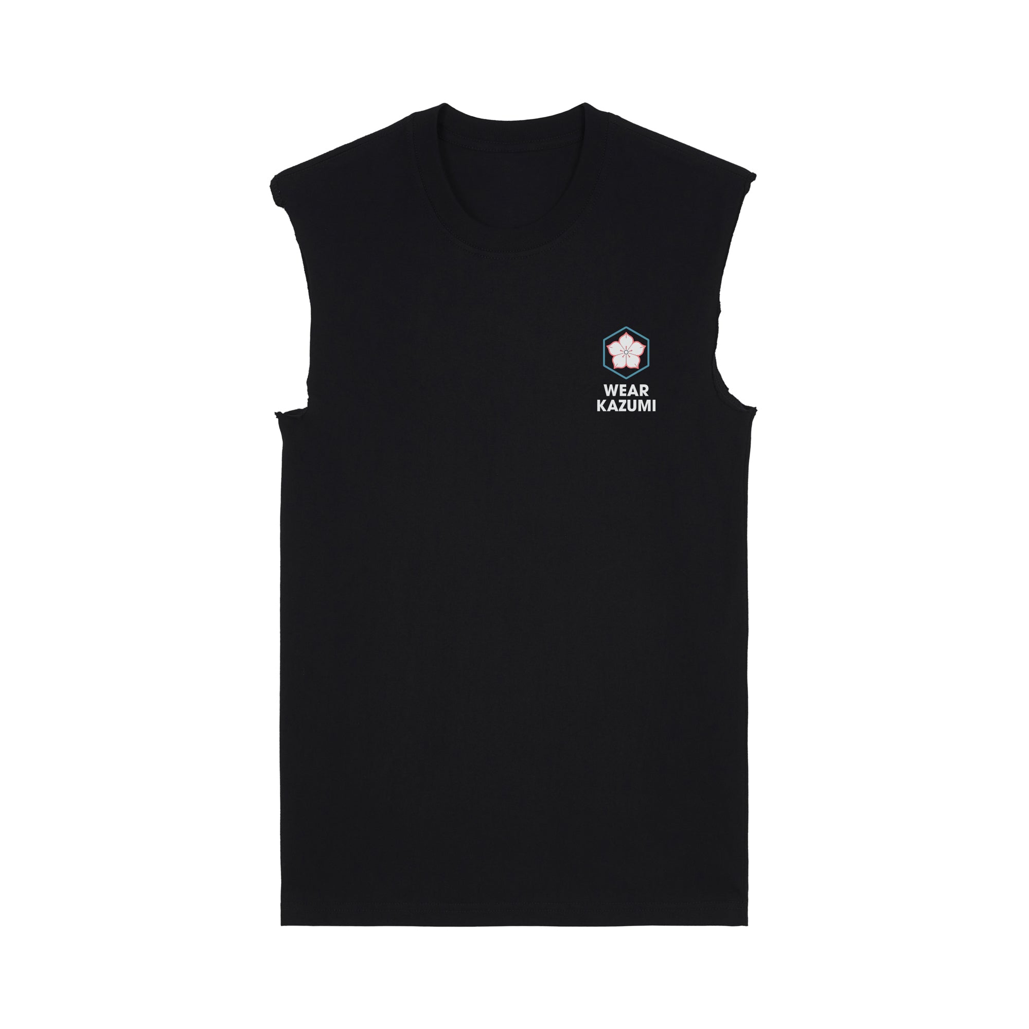 Twin Koi Muscle Tee — Black Front | Wear Kazumi