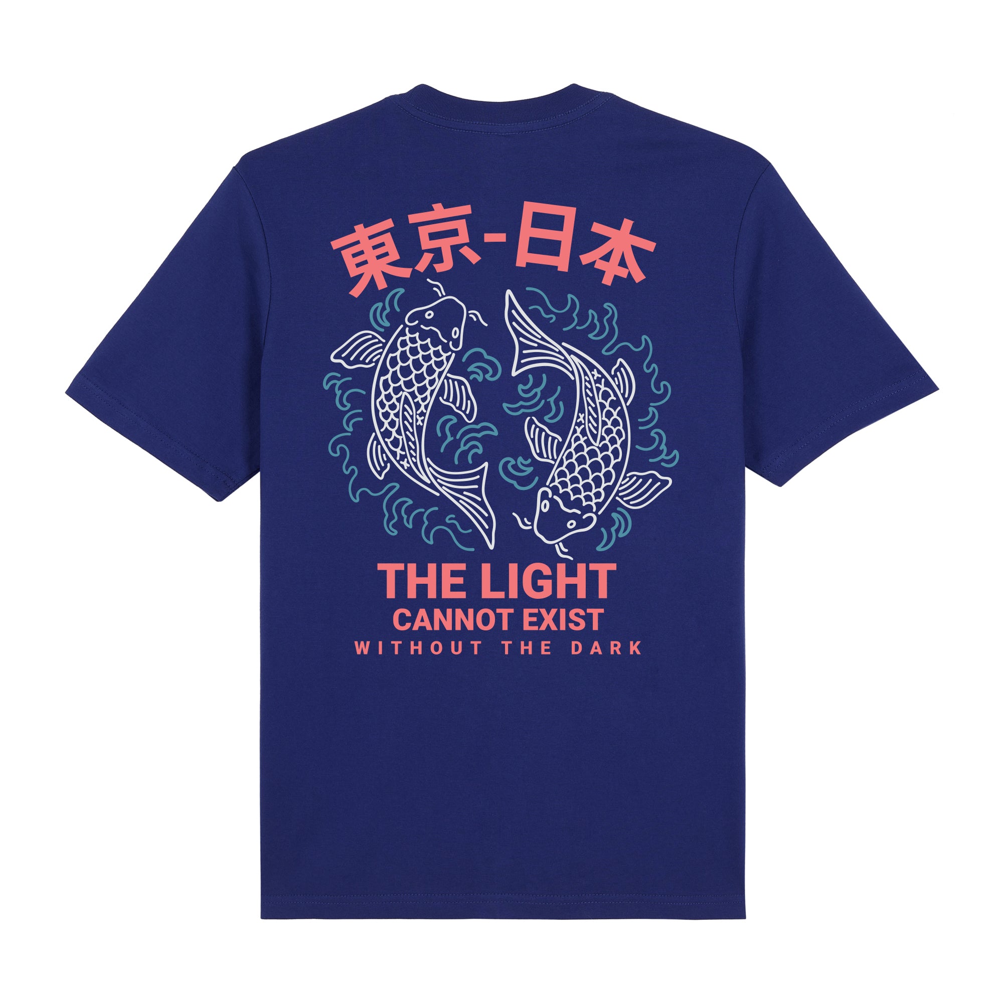 Twin Koi Premium T-Shirt — Blue Back | Wear Kazumi