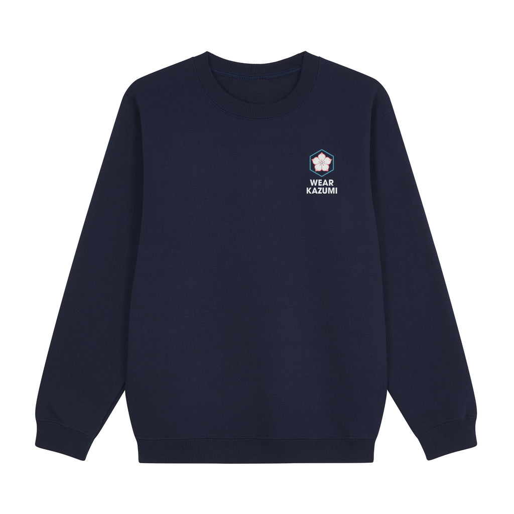 Twin Koi Sweatshirt — Navy Front | Wear Kazumi